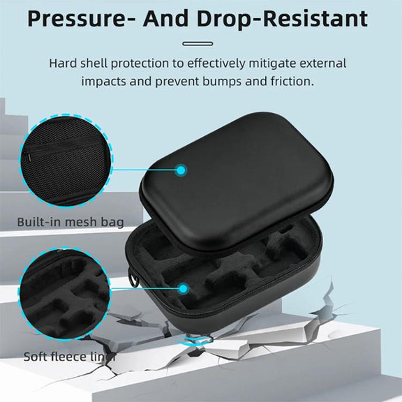 For DJI OSMO Pocket 3 BRDRC Full Set Portable Carrying Case Shoulder Storage Bag (Black)