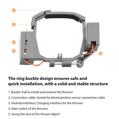 For DJI Mavic Pro BRDRC Air-Dropping System Thrower Parabolic (Grey) - free shipping - PMC Jewellery - Order now!