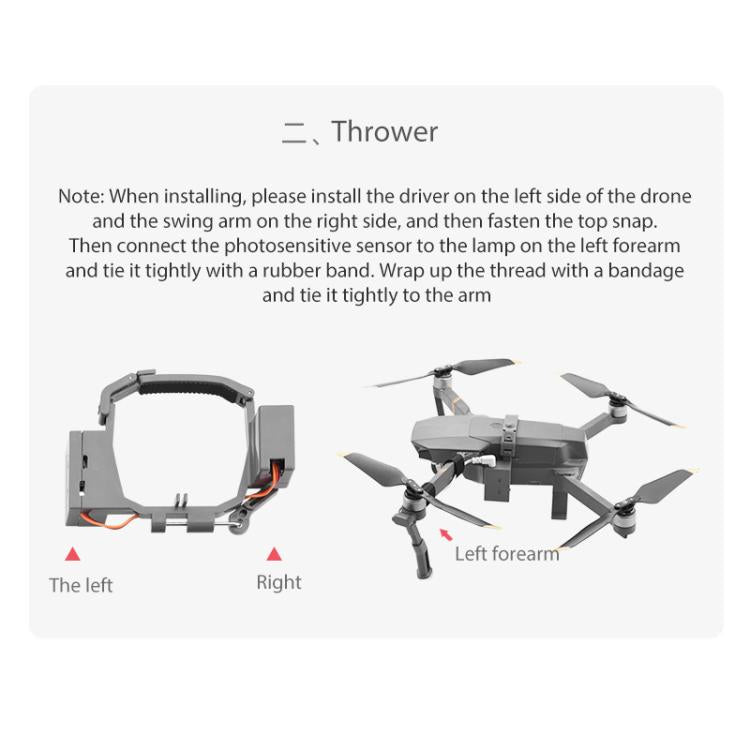 For DJI Mavic Pro BRDRC Air-Dropping System Thrower Parabolic (Grey) - free shipping - PMC Jewellery - Order now!