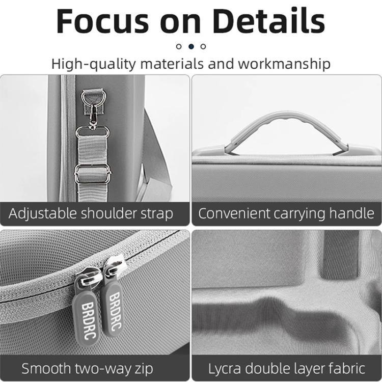 For DJI Mini 3 / 3 Pro BRDRC Shoulder Drone Remote Control Storage Carrying Bag (Grey) - free shipping - PMC TechLife - Order now!