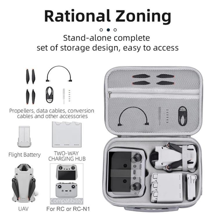 For DJI Mini 3 / 3 Pro BRDRC Shoulder Drone Remote Control Storage Carrying Bag (Grey) - free shipping - PMC Jewellery - Order now!
