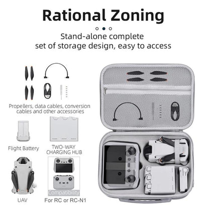 For DJI Mini 3 / 3 Pro BRDRC Shoulder Drone Remote Control Storage Carrying Bag (Grey) - free shipping - PMC Jewellery - Order now!