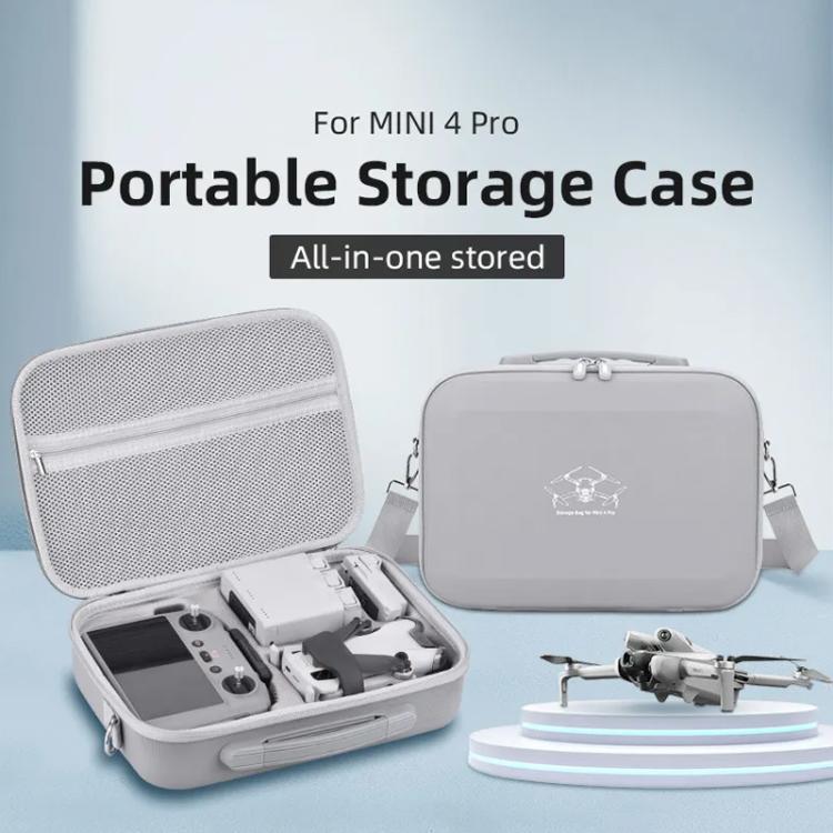 For DJI Mini 4 Pro BRDRC Shoulder Drone Remote Control Storage Carrying Bag (Grey) - free shipping - PMC Jewellery - Order now!