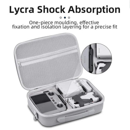 For DJI Mini 4 Pro BRDRC Shoulder Drone Remote Control Storage Carrying Bag (Grey) - free shipping - PMC Jewellery - Order now!
