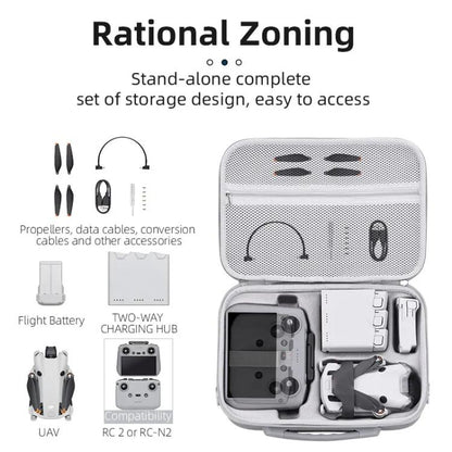For DJI Mini 4 Pro BRDRC Shoulder Drone Remote Control Storage Carrying Bag (Grey) - free shipping - PMC Jewellery - Order now!