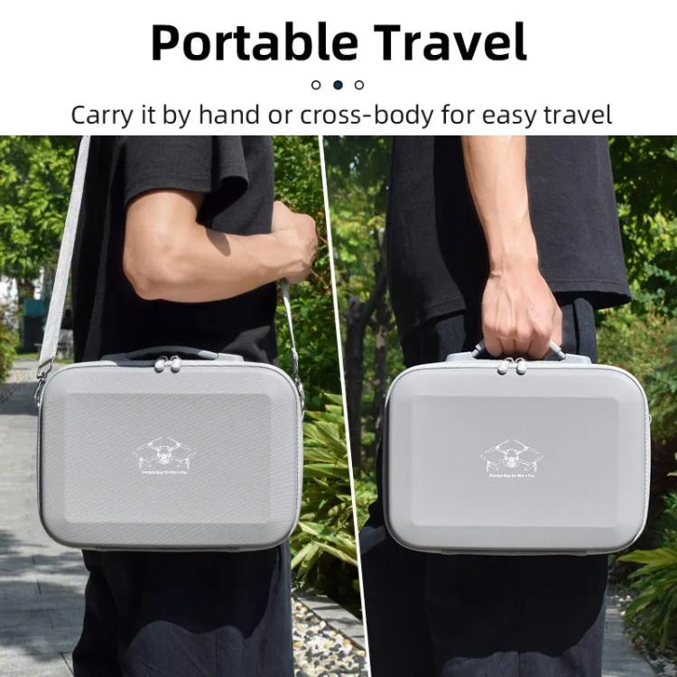 For DJI Mini 4 Pro BRDRC Shoulder Drone Remote Control Storage Carrying Bag (Grey) - free shipping - PMC Jewellery - Order now!