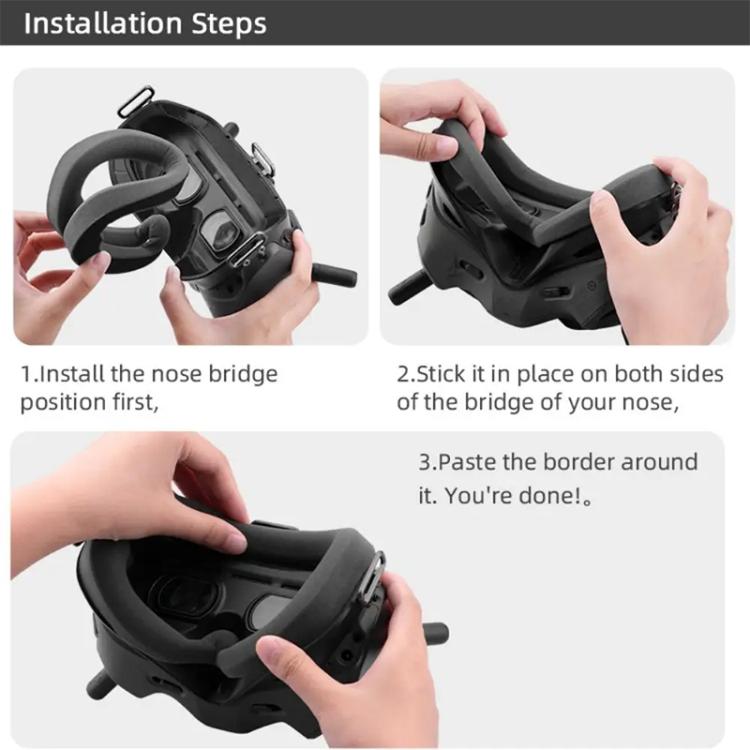 For DJI FPV Goggles V2  BRDRC Flying Glasses Protector Eyecups (Dark Grey) - free shipping - PMC Jewellery - Order now!