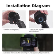 For DJI OSMO Pocket 3 BRDRC Sunshade Lens Protective Cover Hood (Black)