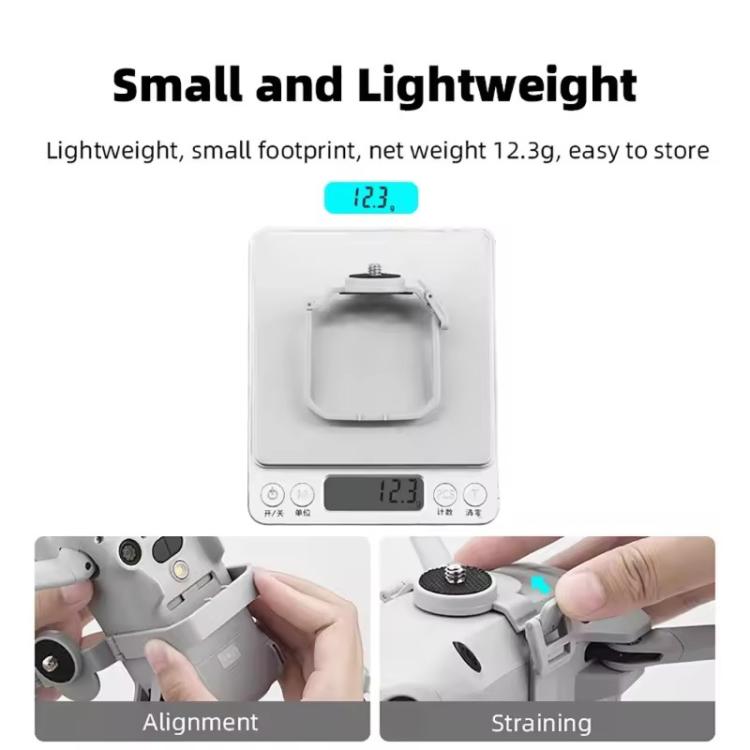 For DJI Mini 4 Pro BRDRC Action Camera Holder Bracket Adapter Drone Gimbal Extension Mount (Grey) - free shipping - PMC Jewellery - Order now!