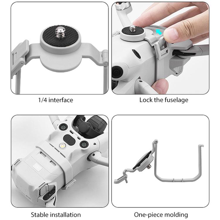 For DJI Mini 4 Pro BRDRC Action Camera Holder Bracket Adapter Drone Gimbal Extension Mount (Grey) - free shipping - PMC Jewellery - Order now!