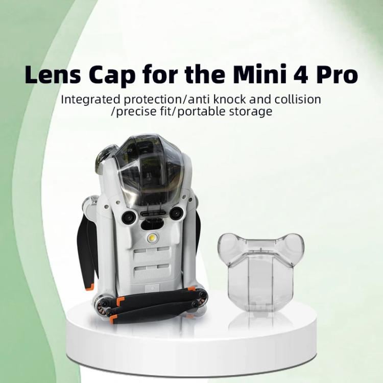 For DJI Mini 4 Pro BRDRC Lens Protective Cover Gimbal Cover (Transparent Black)