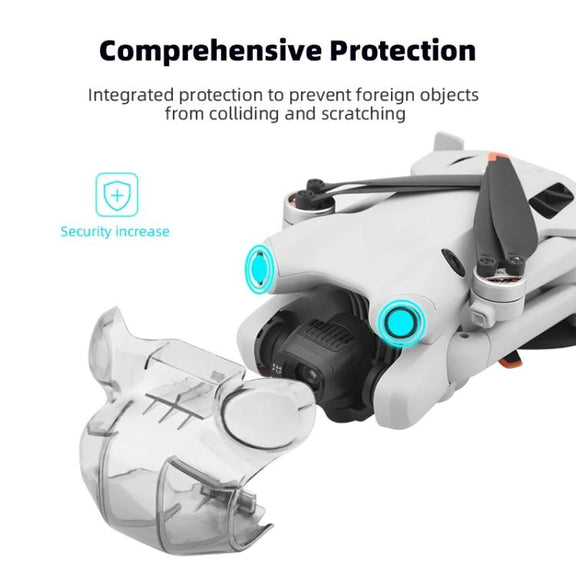 For DJI Mini 4 Pro BRDRC Lens Protective Cover Gimbal Cover (Transparent Black)