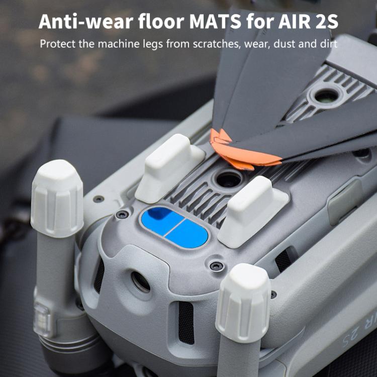 For DJI Mavic Air 2S BRDRC Drone Legs Feet Cover Protective Pad Dust-proof Cover (Grey)