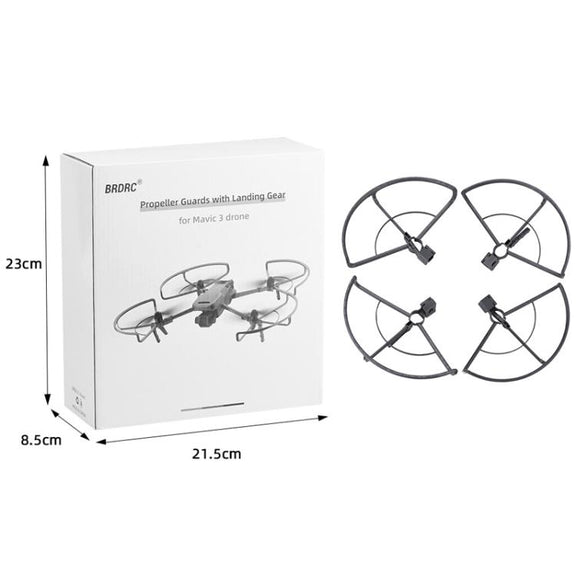 For DJI Mavic 3 / 3 Pro BRDRC Drone Propeller Protective Guard Anti-collision Ring (Grey)