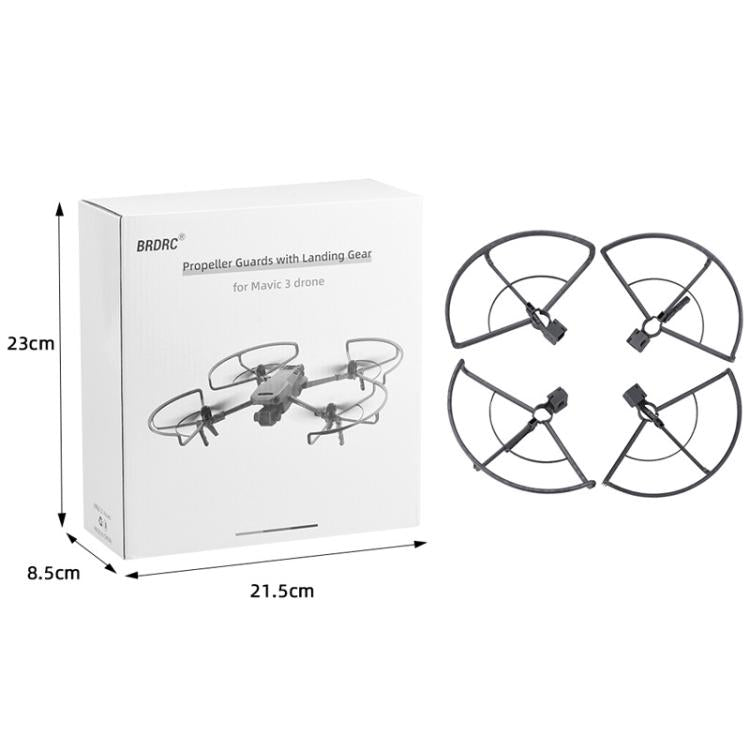 For DJI Mavic 3 / 3 Pro BRDRC Drone Propeller Protective Guard Anti-collision Ring (Grey)