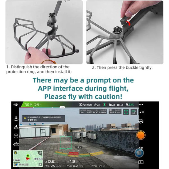 For DJI Mavic 2 Pro / 2 Zoom BRDRC Drone Propeller Surround Protective Guard Anti-collision Ring (Grey)