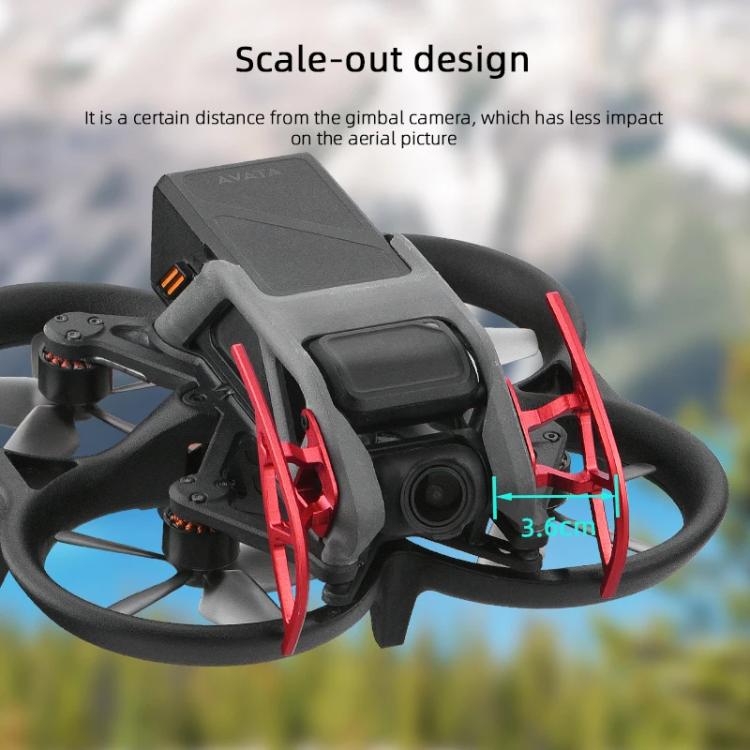 For DJI Avata BRDRC Gimbal Lens Anti-collision Aluminum Alloy Guard Bumper (Black)