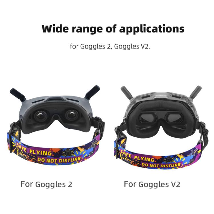 BRDRC Colorful Graffiti Headband Fixed Strap For DJI Aavta Goggles 2 / FPV Goggles V2 - free shipping - PMC Jewellery - Order now!