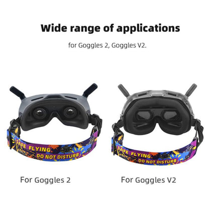 BRDRC Colorful Graffiti Headband Fixed Strap For DJI Aavta Goggles 2 / FPV Goggles V2 - free shipping - PMC Jewellery - Order now!