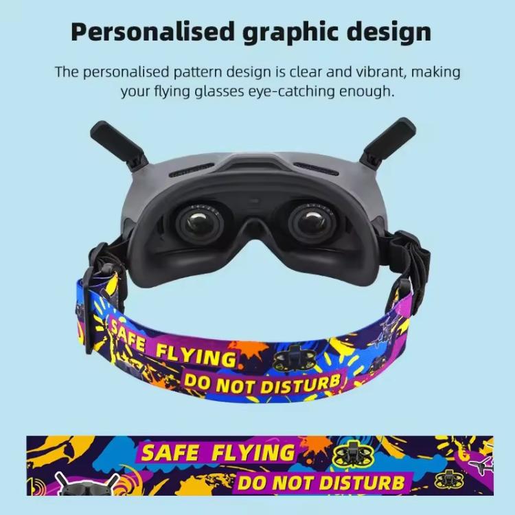 BRDRC Colorful Graffiti Headband Fixed Strap For DJI Aavta Goggles 2 / FPV Goggles V2 - free shipping - PMC Jewellery - Order now!