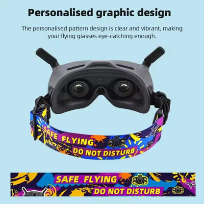 BRDRC Colorful Graffiti Headband Fixed Strap For DJI Aavta Goggles 2 / FPV Goggles V2 - free shipping - PMC Jewellery - Order now!