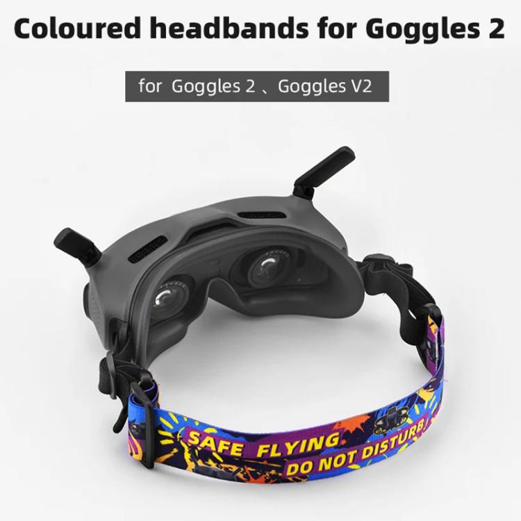 BRDRC Colorful Graffiti Headband Fixed Strap For DJI Aavta Goggles 2 / FPV Goggles V2 - free shipping - PMC Jewellery - Order now!