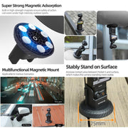For DJI Osmo Pocket 3 Sunnylife Magnetic Base Mount Tabletop Base Stand Holder (Black)