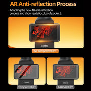 For DJI Osmo Pocket 3 Sunnylife Lens Screen Protector AR Anti-reflection Tempered Glass Film with Film Locator