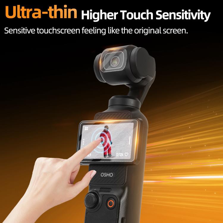 For DJI Osmo Pocket 3 Sunnylife Lens Screen Protector AR Anti-reflection Tempered Glass Film with Film Locator