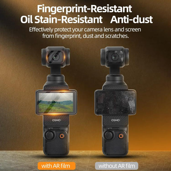 For DJI Osmo Pocket 3 Sunnylife Lens Screen Protector AR Anti-reflection Tempered Glass Film with Film Locator