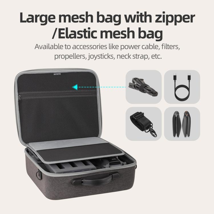 For DJI Mavic 4 Pro Sunnylife Drone Kit Carrying Case Storage Bag (Grey) - free shipping - PMC TechLife - Order now!
