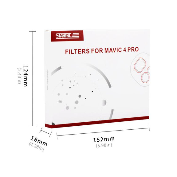 For DJI Mavic 4 Pro STARTRC 4 in 1 ND8 ND16 ND32 ND64 Lens Filter Kit
