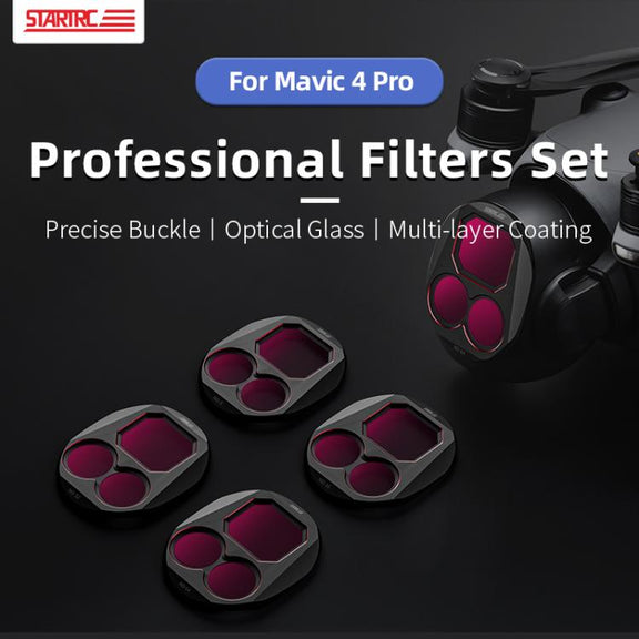 For DJI Mavic 4 Pro STARTRC 4 in 1 ND8 ND16 ND32 ND64 Lens Filter Kit