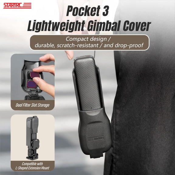 For DJI Osmo Pocket 3 STARTRC Short Type Protective Case Cover (Black)