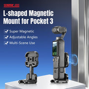 For DJI Osmo Pocket 3 STARTRC Metal L-shaped Expansion Bracket (Black)