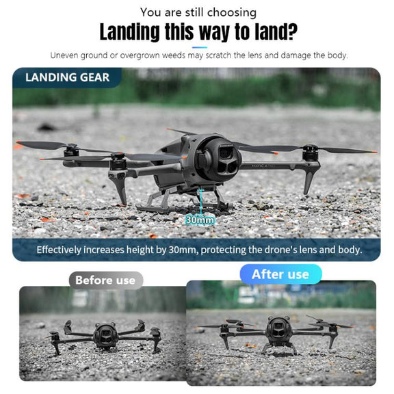 For DJI Mavic 4 Pro STARTRC Sled Anti-fall Anti-dirt Heightened Landing Gear Training Rack (Grey)