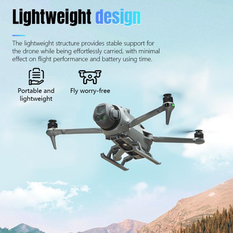 For DJI Mavic 4 Pro STARTRC Sled Anti-fall Anti-dirt Heightened Landing Gear Training Rack (Grey)