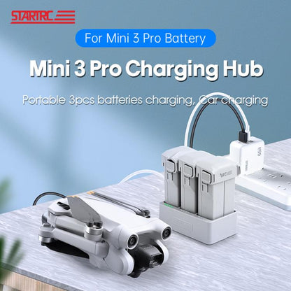 For DJI Mini 3 Pro STARTRC 3 in 1 Charging Butler Battery Charger (Grey) - free shipping - PMC Jewellery - Order now!