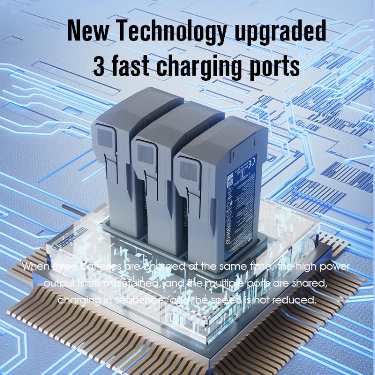 For DJI Mini 3 Pro STARTRC 3 in 1 Charging Butler Battery Charger (Grey) - free shipping - PMC Jewellery - Order now!