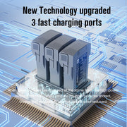 For DJI Mini 3 Pro STARTRC 3 in 1 Charging Butler Battery Charger (Grey)