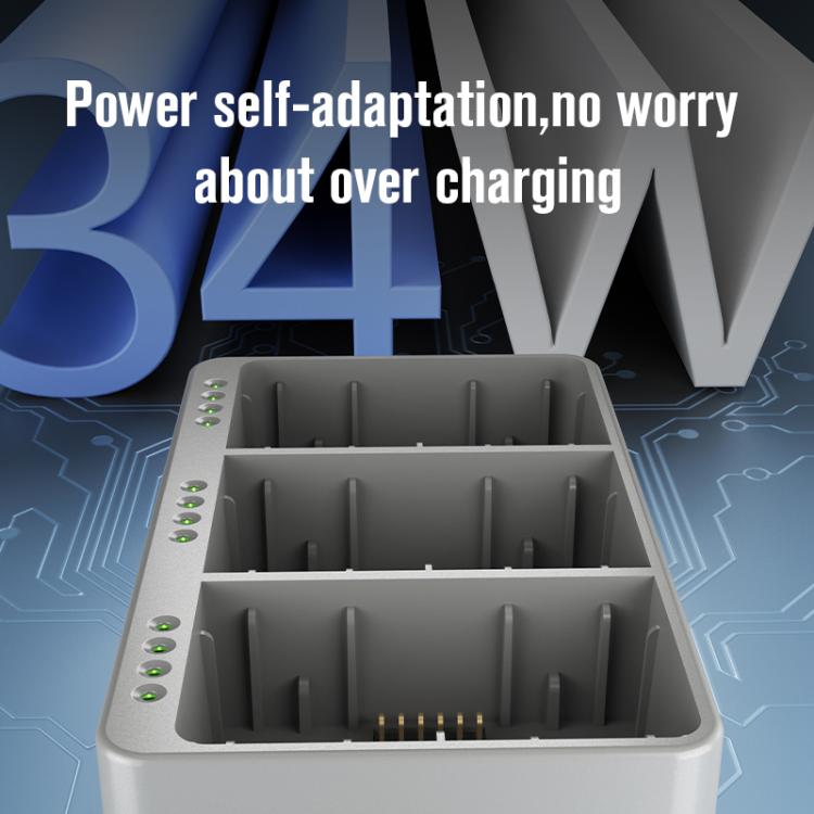 For DJI Mini 3 Pro STARTRC 3 in 1 Charging Butler Battery Charger (Grey) - free shipping - PMC Jewellery - Order now!