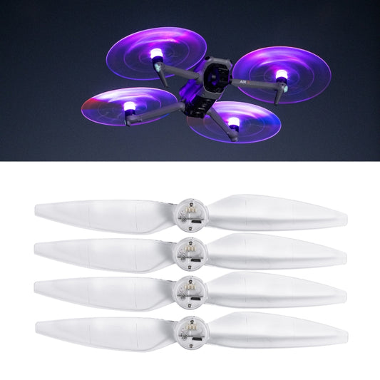 For DJI Air 3 STARTRC 2 Pairs Color LED Flash Lamp Low Noise Propellers (Transparent) - free shipping - PMC Jewellery - Order now!
