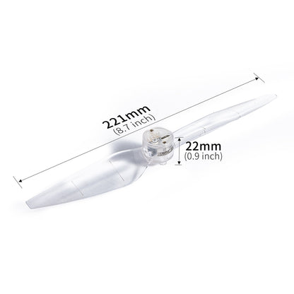 For DJI Air 3 STARTRC 2 Pairs Color LED Flash Lamp Low Noise Propellers (Transparent) - free shipping - PMC Jewellery - Order now!