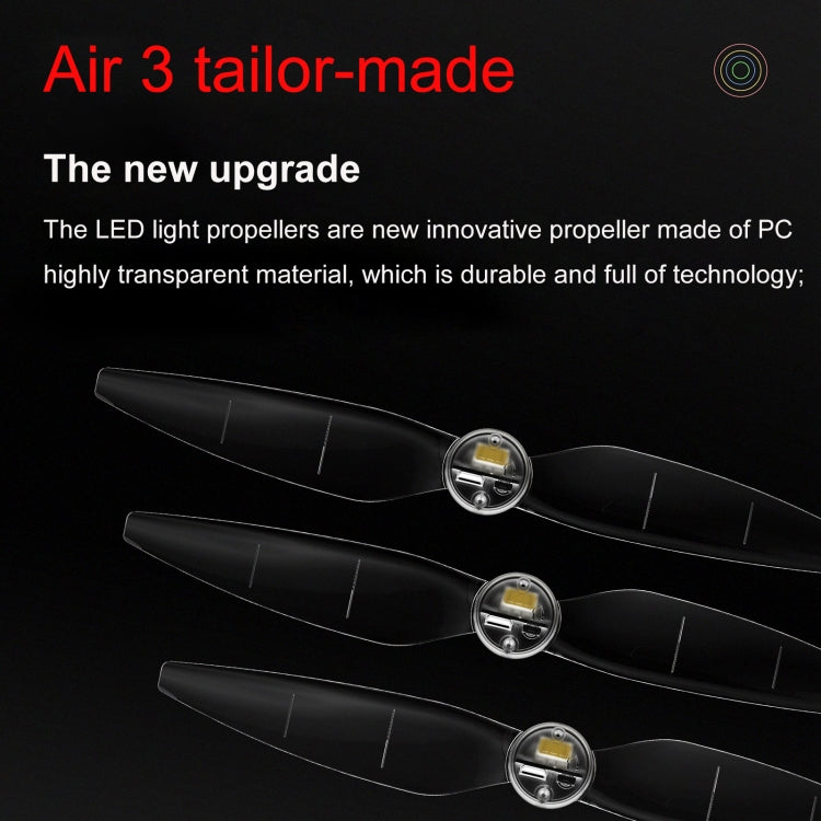 For DJI Air 3 STARTRC 2 Pairs Color LED Flash Lamp Low Noise Propellers (Transparent) - free shipping - PMC Jewellery - Order now!