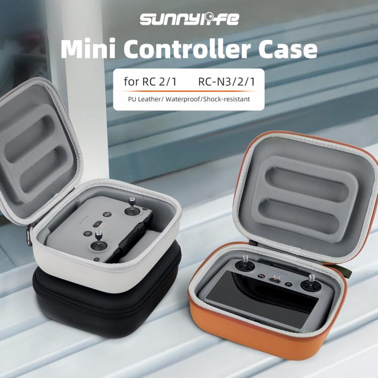 Sunnylife Mini Carrying Case Protective Handbag Portable Clutch Storage Bag for DJI RC 2 / 1 / RC-N3 / N2 / N1 (Orange)