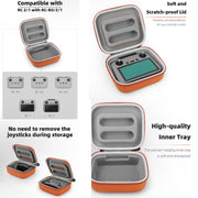 Sunnylife Mini Carrying Case Protective Handbag Portable Clutch Storage Bag for DJI RC 2 / 1 / RC-N3 / N2 / N1 (Orange)