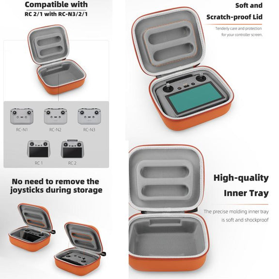 Sunnylife Mini Carrying Case Protective Handbag Portable Clutch Storage Bag for DJI RC 2 / 1 / RC-N3 / N2 / N1 (Grey)