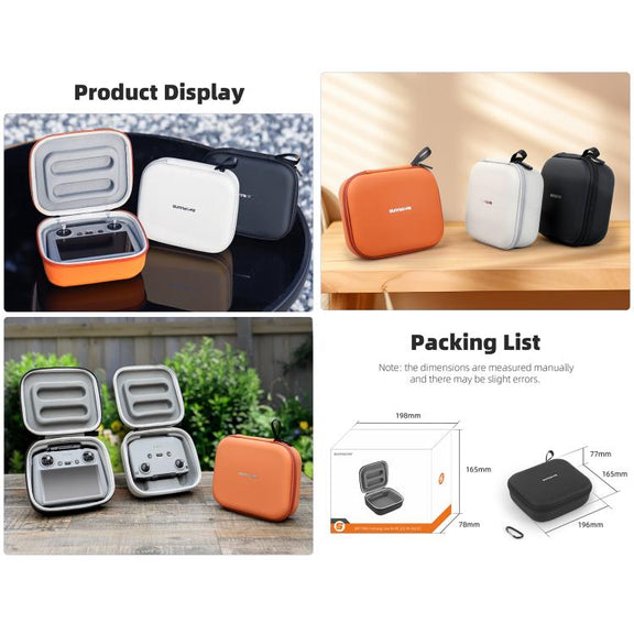 Sunnylife Mini Carrying Case Protective Handbag Portable Clutch Storage Bag for DJI RC 2 / 1 / RC-N3 / N2 / N1 (Grey)