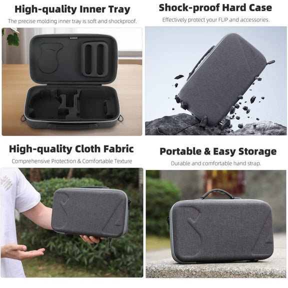 For DJI Flip Sunnylife Simple Storage Bag Shoulder Handbag (Black)