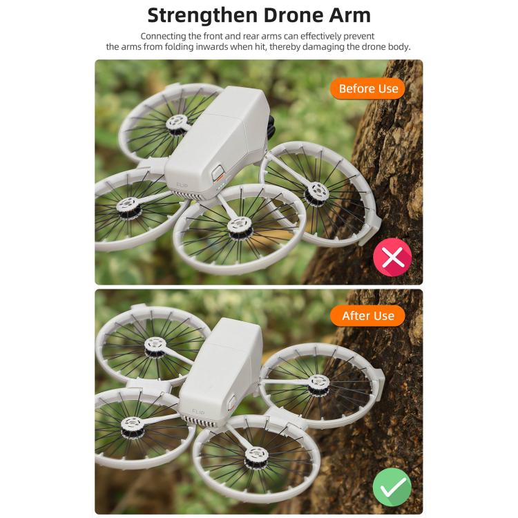 For DJI Flip Sunnylife Anti-shake Arm Buckle Fixing Integrated Buckle Quick Release Anti-Collision Buckle (Grey)